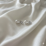 Pearl & Diamond Stud Earrings