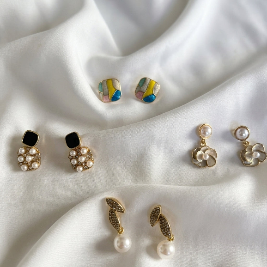 Pearl Petal Luxe: Four Designer Earrings for Women That Are Anti-Tarnish