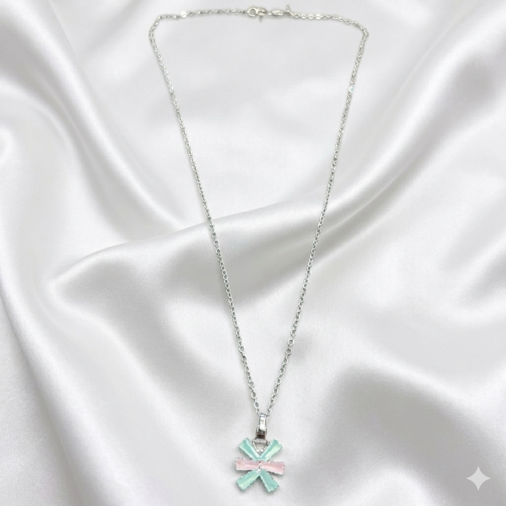 Silver Asterisk Pendant Necklace