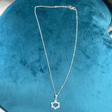 Silver Hexagonal Pendant Necklace