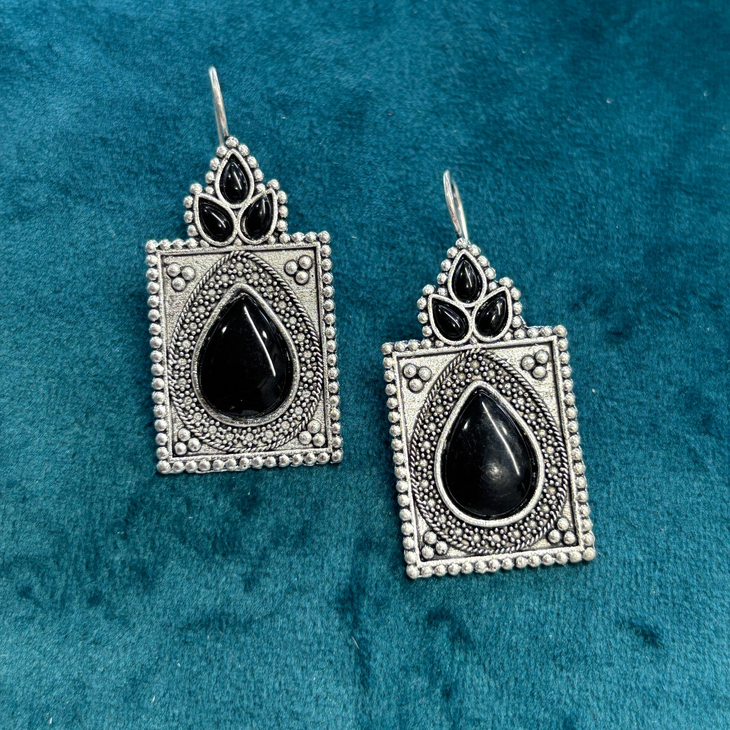 Silver Rectangular Drop