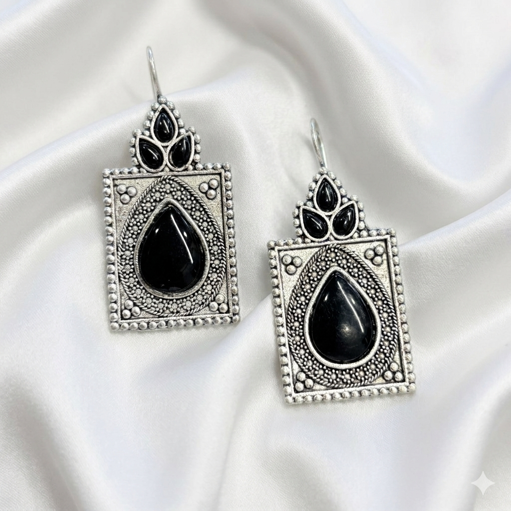 Silver Rectangular Drop