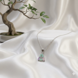 Silver Tone Triangular Pendant Necklace