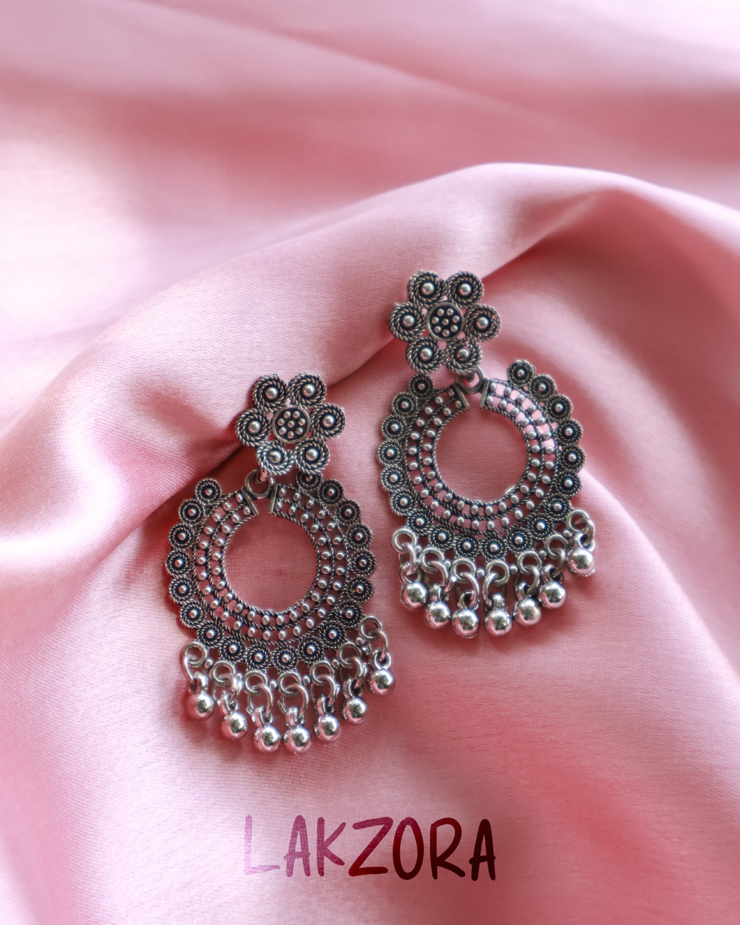 Silver Double Tier Hoop Earrings