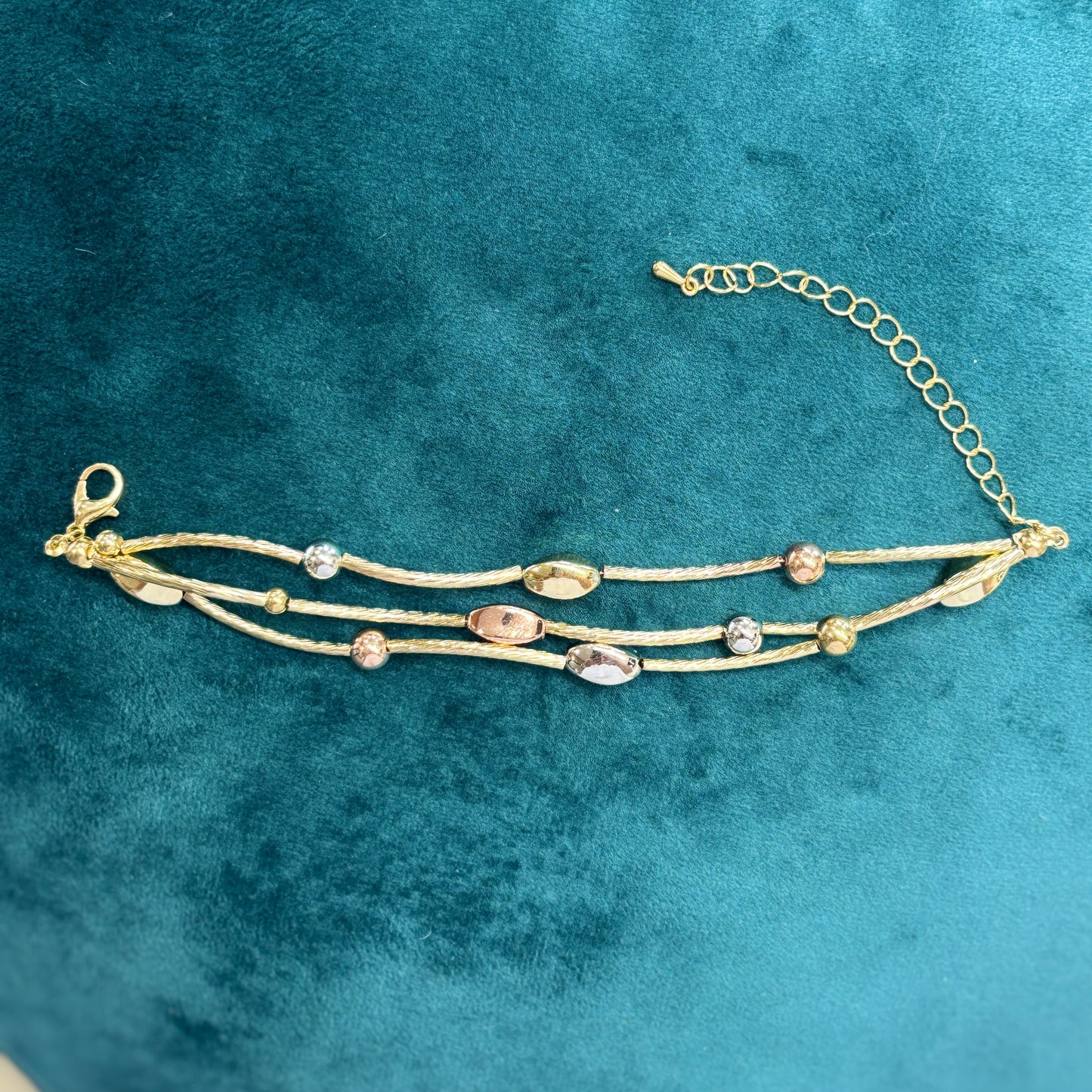 Three Strand Pearl Bar Bracelet