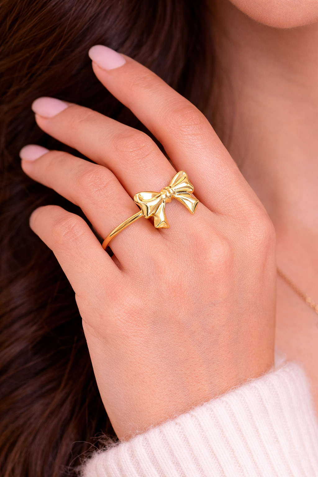 Gold Bow shaped Ring
