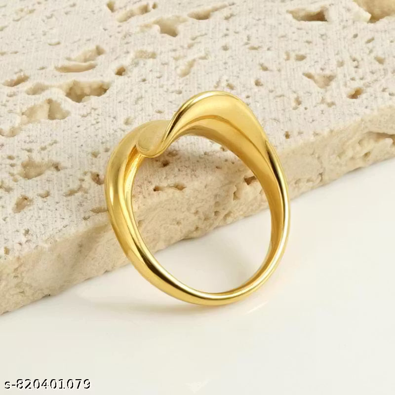 Geometric Adjustable Stainless Steel Ring for Women