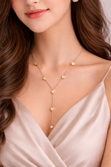 Gold Tone Lariat Necklace