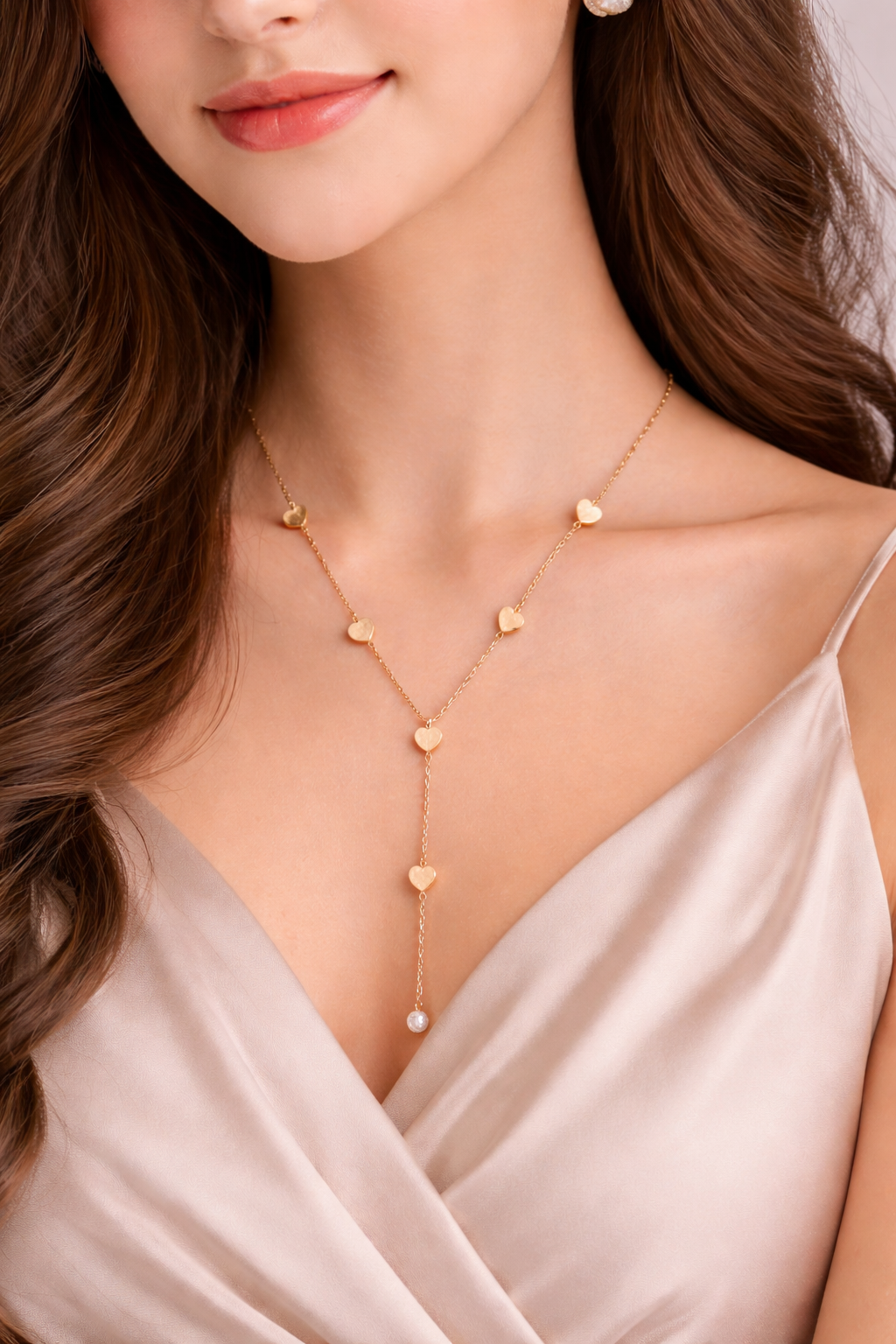 Gold Tone Lariat Necklace