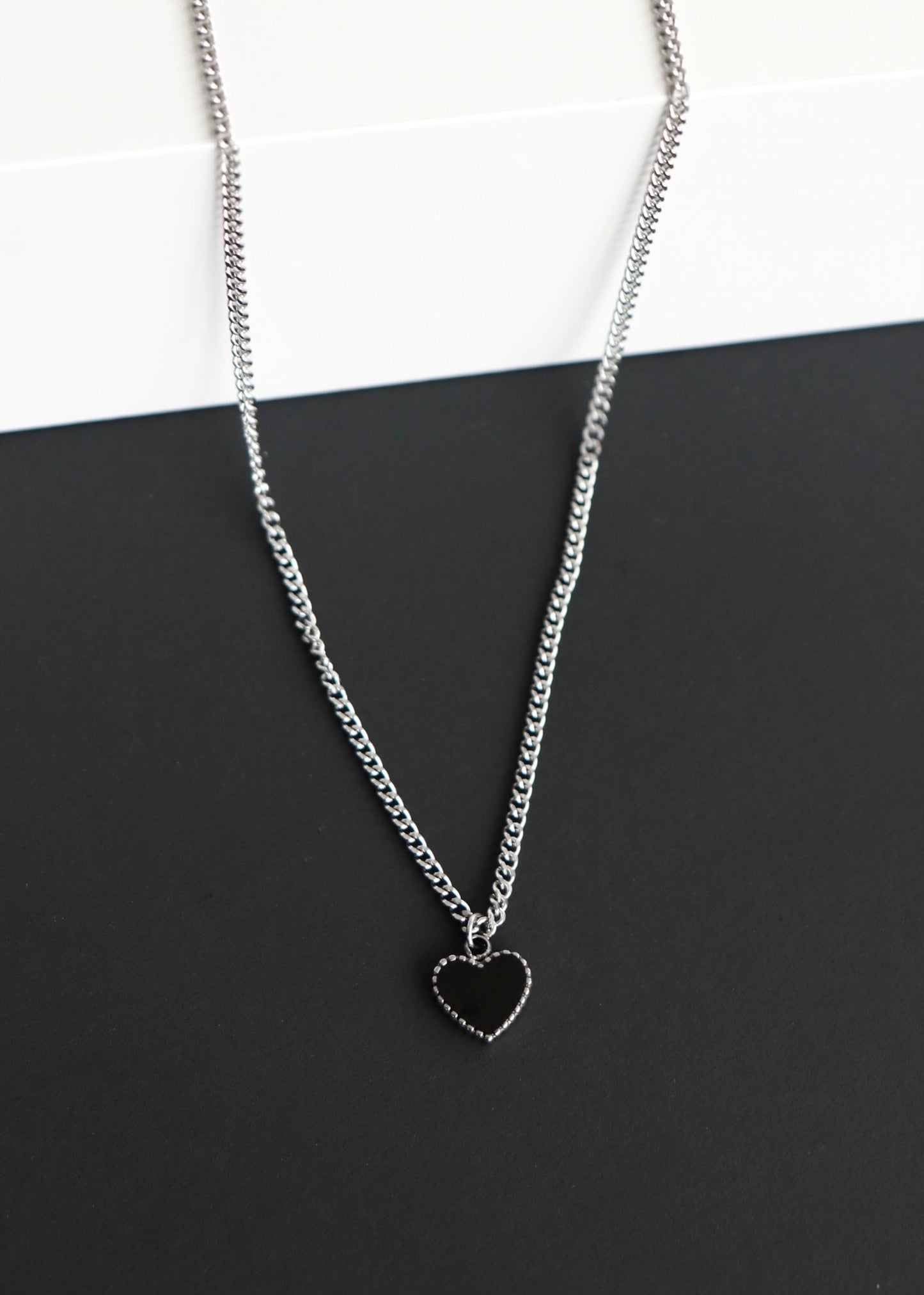 Silver Heart Pendant Necklace