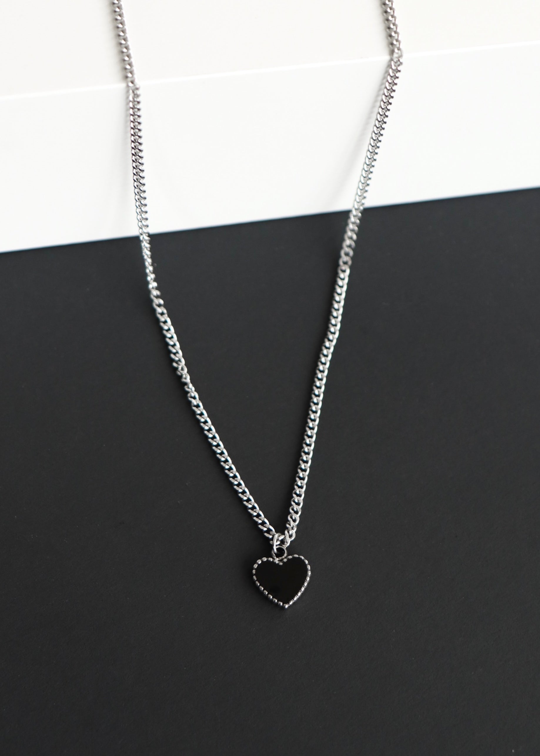Silver Heart Pendant Necklace