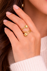 Twin Love Spiral Ring