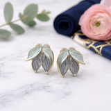 Gold Plated Leaf Stud Earrings