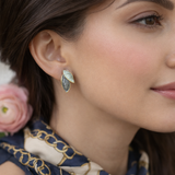 Gold Plated Leaf Stud Earrings