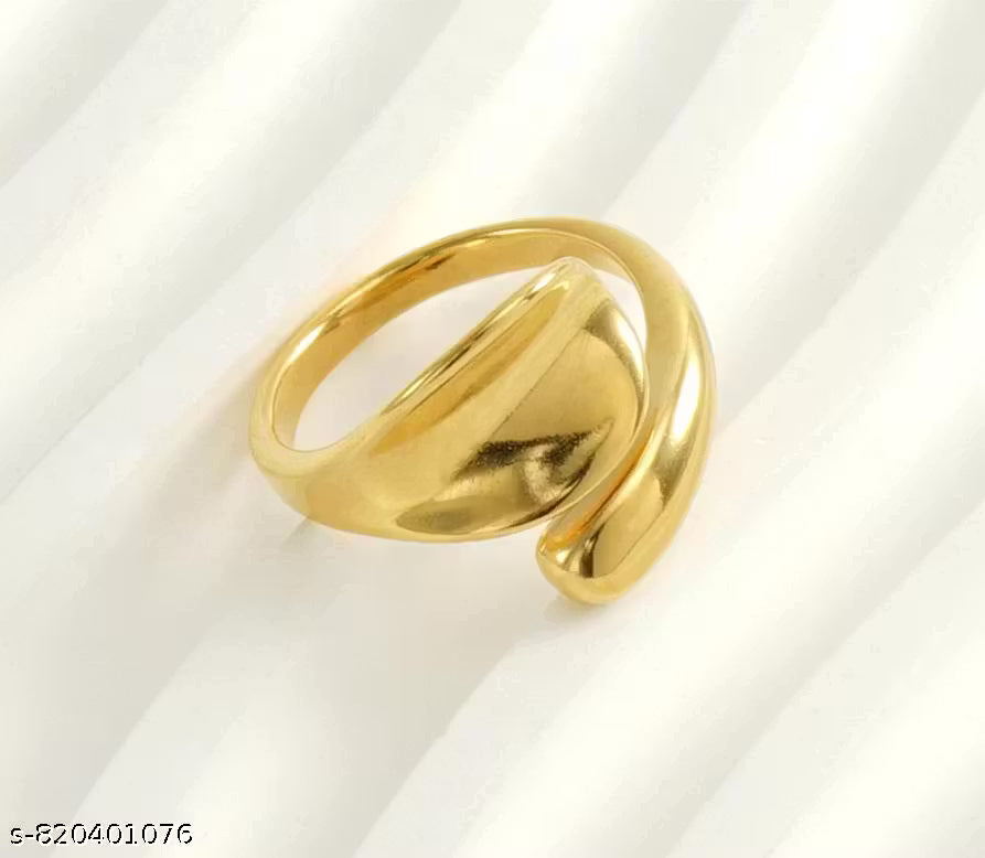 Geometric Adjustable Stainless Steel Ring for Women