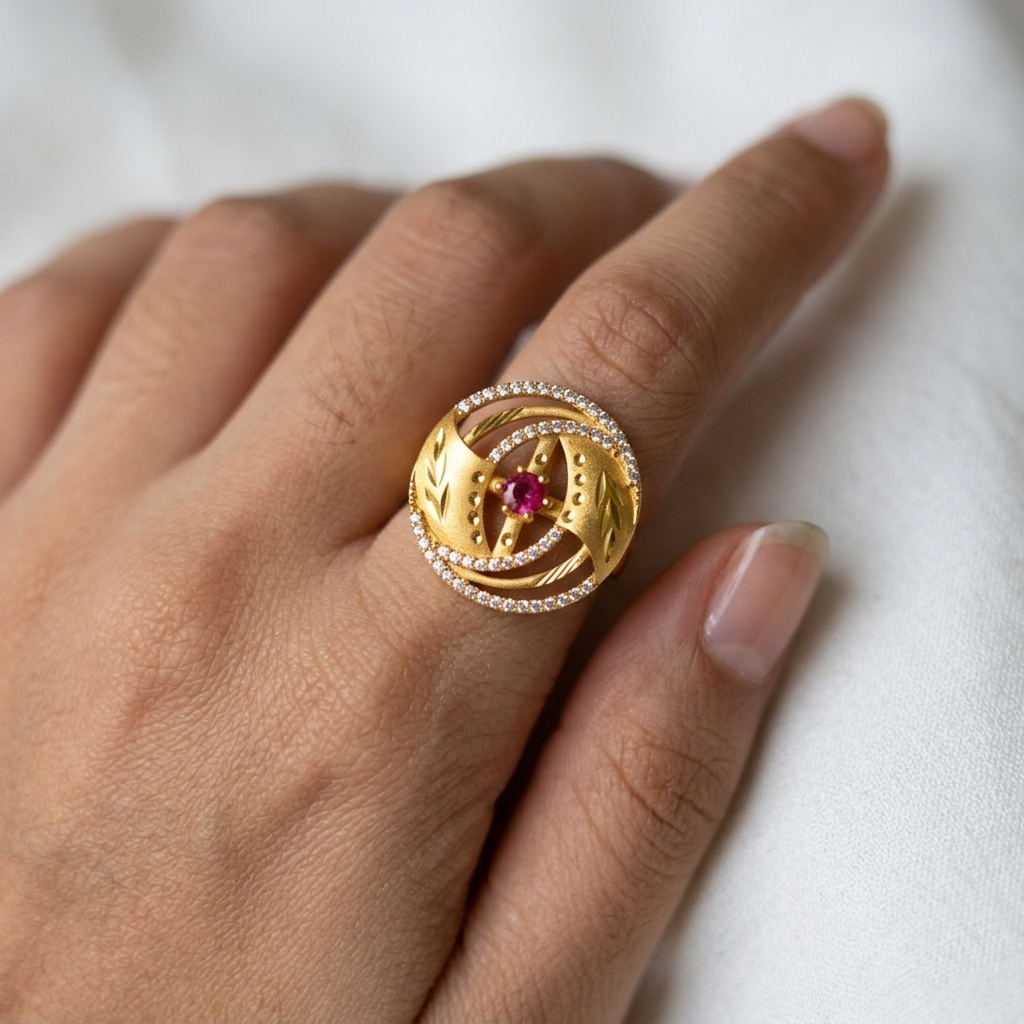 Leaf Swirl Ring
